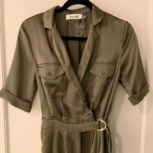 DO + BE Green silk jumpsuit